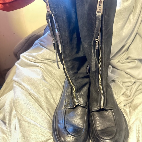 A.S.98 Black Leather Combat Boots Brand New worn once!!! - Picture 5 of 11